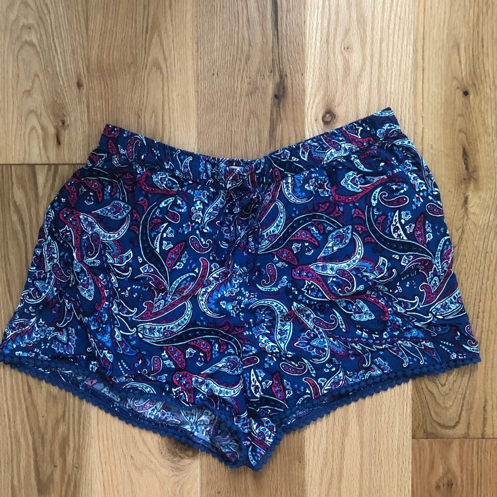 Hollister Paisley Print Fabric Shorts
